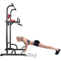 Heavy Duty Dip Station Chin Up Bar Power Tower Pull Push Home Gym Fitness Core A