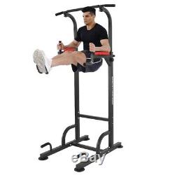 Heavy Duty Dip Station Chin Up Bar Power Tower Pull Push Home Gym Fitness Core A