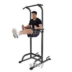 Heavy Duty Dip Station Power Tower Pull Push Chin Up Bar Home Gym Fitness Core