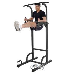 Heavy Duty Dip Station Power Tower Pull Push Chin Up Bar Home Gym Fitness Core