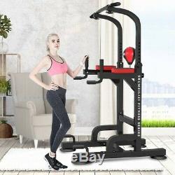 Heavy Duty Dip Station Power Tower Pull Push Chin Up Bar Home Gym Fitness Core B