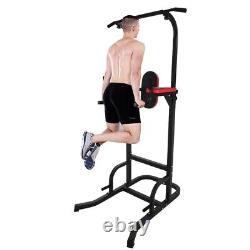 Heavy Duty Dip Station Pull Up Bar Power Tower Push Home Gym Core Fitness Rack