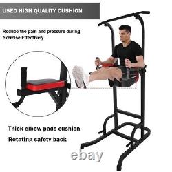 Heavy Duty Dip Station Pull Up Bar Power Tower Push Home Gym Core Fitness Rack