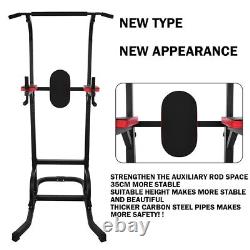 Heavy Duty Dip Station Pull Up Bar Power Tower Push Home Gym Core Fitness Rack