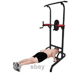 Heavy Duty Dip Station Pull Up Bar Power Tower Push Home Gym Core Fitness Rack