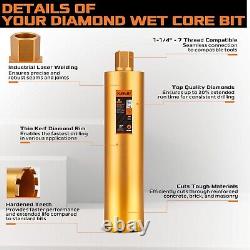 Heavy-Duty Dry and Wet Core Drill Bit 5 Diamond Bit for Concrete Drilling