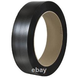 Heavy-Duty Packaging 1/2 Polyester Strapping 7200' 16 x 6 Core Black