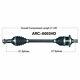 Heavy Duty Replacement Rear Right Axle for Arctic Cat TRV 400 Core 2013