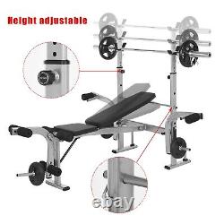Heavy-duty Steel Squat Rack Weightlifting Dumbbell Bench Bed Sit Up Core Trainer