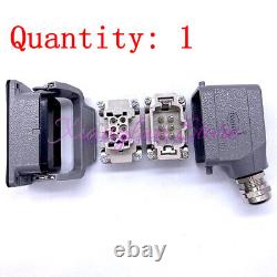 Heavy duty connector HAN 6B 6 core 09330062601 16A rectangular aviation plug 1pc