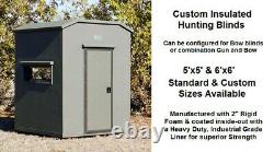 INSULATED core Structure HUNTING BLINDS with Heavy Duty Industrial Grade LINER