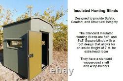 INSULATED core Structure HUNTING BLINDS with Heavy Duty Industrial Grade LINER