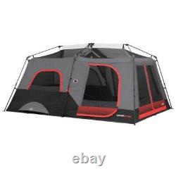 Instant Cabin Tent 10 Person Camping Family Shelter Built-In LED Lighting System