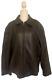 Jos A Bank Black Insulated Leather Casual Motorcycle Bomber Jacket Sz Large