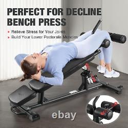 LEWHALE Heavy Duty Decline Adjustable Weight Bench, Sit-Up Bench for for Core Wo