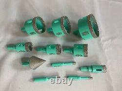 Lekomesh Diamond Core LE2-GA-L01 Silver Green Heavy Duty Drill Bits Set