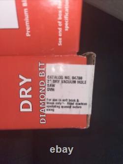 Lot Of 3 2 Heavy Duty Orange Dry Coring Core Bore Vauum Bit