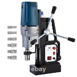 Magnetic Drill Press 1550W Heavy Duty w 6 Core Drill Bits 2 Bore 3500lbf