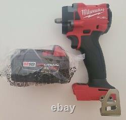 Milwaukee 2854-20 FUEL M18 3/8 Stubby Impact Wrench & M18 5.0 Battery (New)
