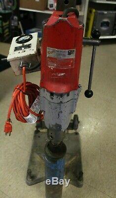 Milwaukee 4096 Heavy Duty 20A Dymodrill Core Drill with4120 Dymorig Stand + Meter