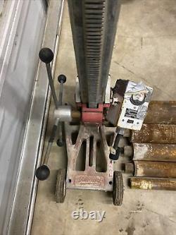 Milwaukee Heavy Duty Dymodrill #4029 Core Drill Bore Rig withstand & 6 Bits 8184B