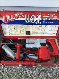 Milwaukee Heavy Duty Thunderbolt 1-1/2 Rotary Hammer With Extra Drill/core Bits