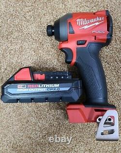 Milwaukee M18 2853-20 FUEL Impact Driver 1/4 2x HO 3.0 Ah Batteries Kit Charger