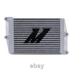 Mishimoto Universal Heavy-Duty Oil Cooler 10 Core Opposite-Side Outlets, Silver