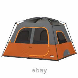 NEW Core Equipment 6-Person 1-Room Straight Wall Cabin Camping Tent Orange