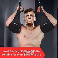 Premium Ab Straps for Pullup Bar Rip-Resistance Heavy Duty Straps Core Black