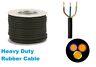 Rubber Cable 3 core 2.5mm H07RN-F Heavy Duty Pond Outdoor Site Extension lead