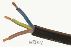 Rubber Cable Flex 1.5mm x 3Core H07RN-F H07RNF Heavy Duty Outdoor Extension Lead