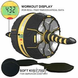 SNODE Ab Wheel, Core&Ab Roller Trainer with Intelligent Display, Heavy Duty with