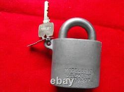 Sargent & Greenleaf 826d Heavy Duty Medeco Core Military Padlock 2 Keys 1983