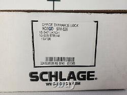 Schlage ND50RD SPA 626 Entrance Office IC Core Lockset 13-047 latch 10-025 strik