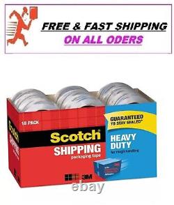 Scotch 3850 Heavy-Duty Packaging Tape Cabinet Pack, 3 Core, 1.88 x 54.6 yds, C