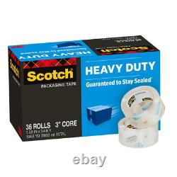 Scotch 3850 Heavy-Duty Tape Refills 1.88 x 54.6yds 3 Core Clear 36/Carton