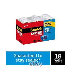 Scotch Heavy Duty Shipping Packaging Tape, 1.88 x 54.6 Yards, 3 Core, Clear