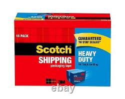 Scotch Heavy Duty Shipping Packaging Tape, 1.88 x 54.6 Yards, 3 Core, Clear