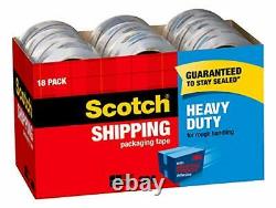 Scotch Heavy Duty Shipping Packaging Tape 1.88 x 54.6 Yards 3 Core Clear Gr