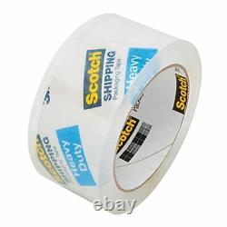 Scotch Heavy Duty Shipping Packaging Tape with Hand Dispenser, 3 Core, 1.88 x