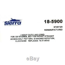 Sierra Boat Starter Motor 18-5900 Heavy Duty No Core 12V