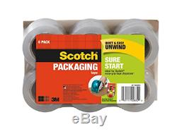 Storage Packing Tape 6 Rolls Heavy Duty 1.5 inch core durable 2.6 mil thickness