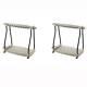 Suncast Steel Core 150 Pound Capacity Garden Rolling Tool Rack, Taupe (2 Pack)