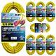 US Wire 25-FT 12/3 SJTW Heavy Duty Extension Cord (YellowithLighted Plug, 8-Pk)