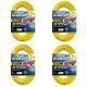 US Wire 74050 50 Foot Heavy Duty Lighted Plug Extension Cord Yellow 4 Pack