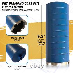 Versatile Diamond Core Drill Bit 4-1/4 Diameter, 9.5 Depth Heavy Duty