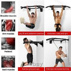 Wall Mounted Horizontal Chin Pull Up Bar Heavy Duty Core Strength Workout Gym